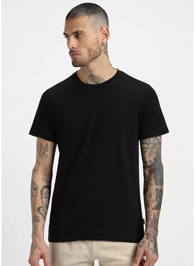 فيردو تيشيرت رجالي قطن أسود نصف كم فيردو